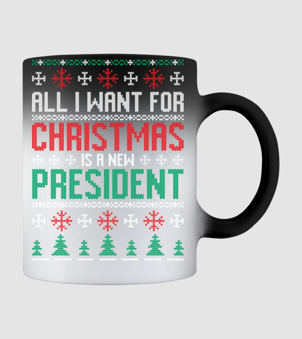 All I want for christmas model negru pe tricou