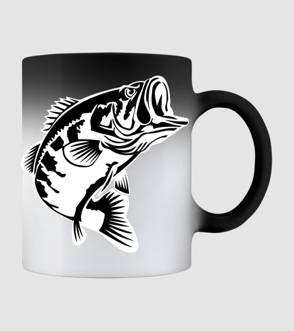 AngryFish model negru pe tricou