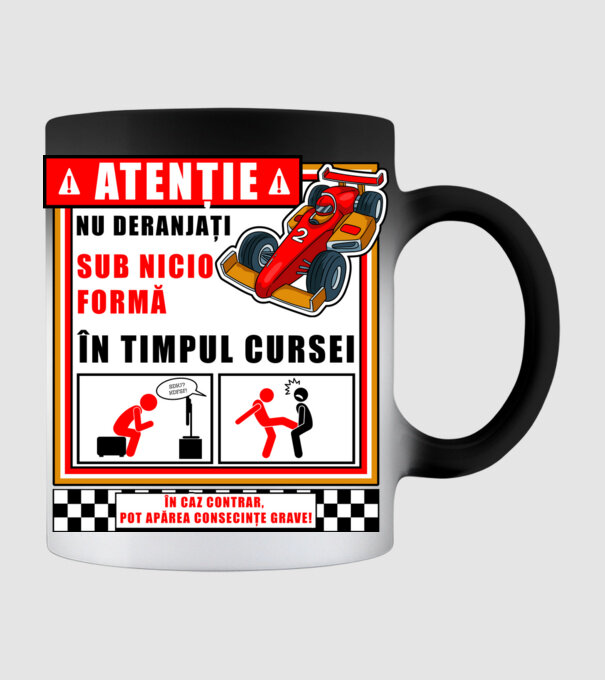 atenție model negru pe tricou