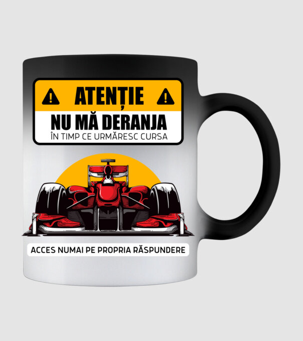 Atenție model negru pe tricou