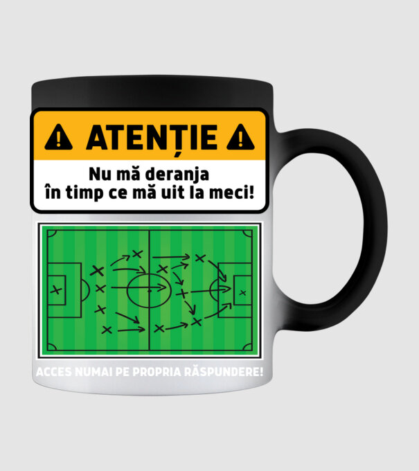 Atenție - Nu mă deranja, în timp ce mă uit la meci model negru pe tricou