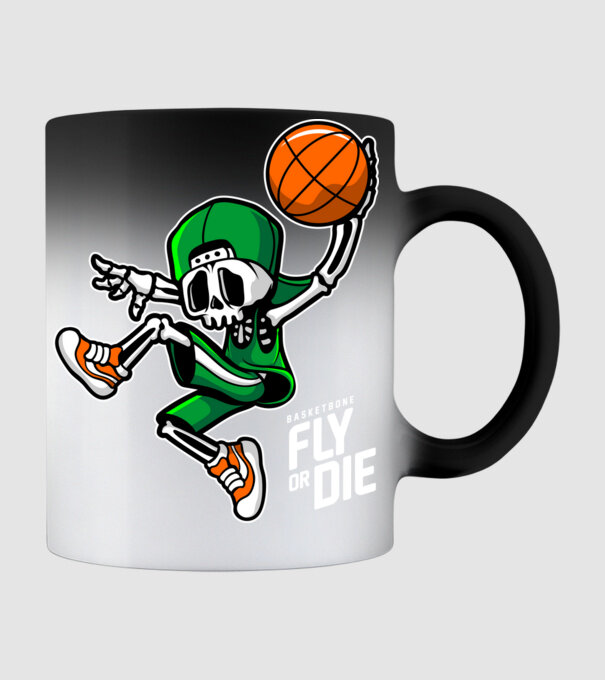 Basketbone model negru pe tricou