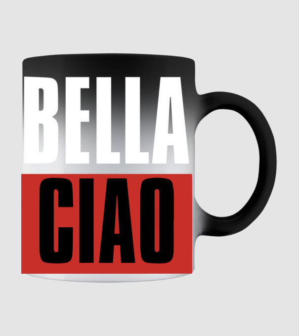 bella ciao model negru pe tricou