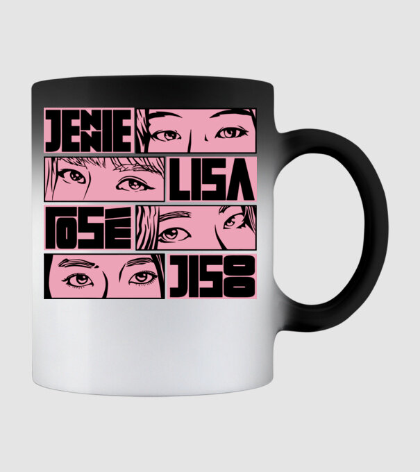 BlackPink manga model negru pe tricou