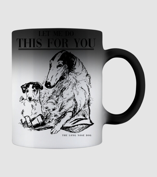 BORZOI Elagant model negru pe tricou