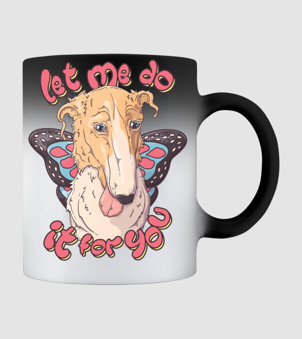 BORZOI let me do it for you fairy model negru pe tricou