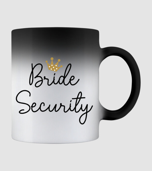 Bride Security model negru pe tricou