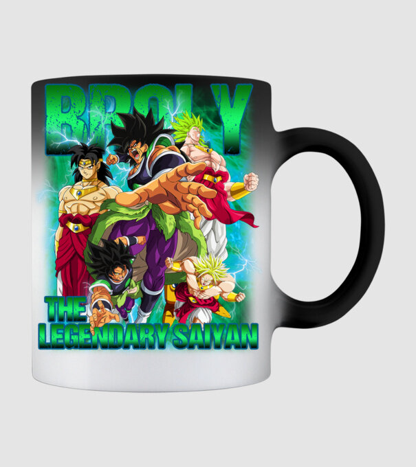 broly dragonball model negru pe tricou