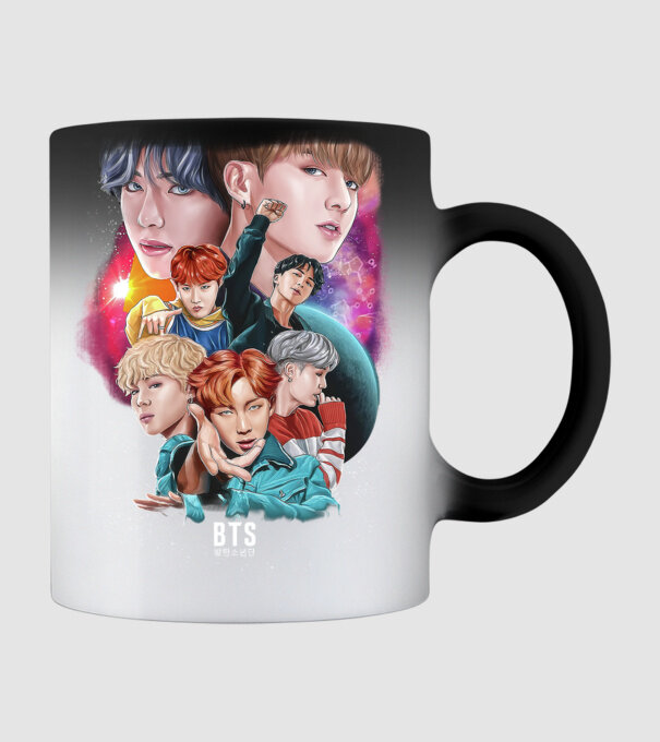 BTS POSTER model negru pe tricou