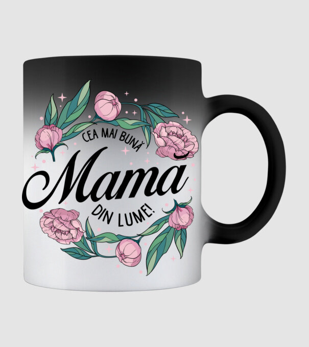 Cea mai bună mamă din lume model negru pe tricou