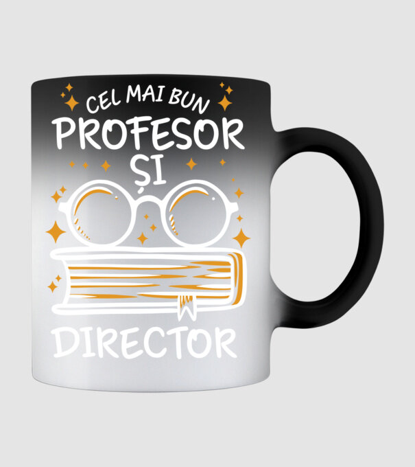 Cel mai profesor director model negru pe tricou