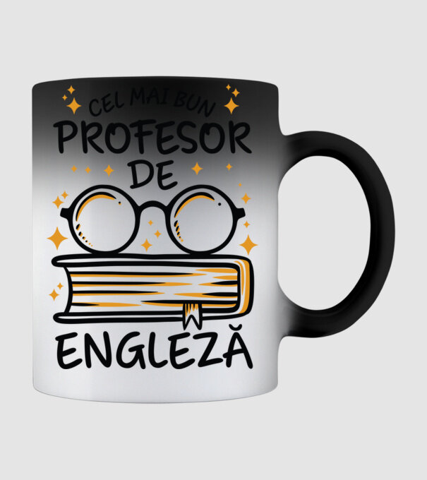 Cel mai profesor engleză model negru pe tricou