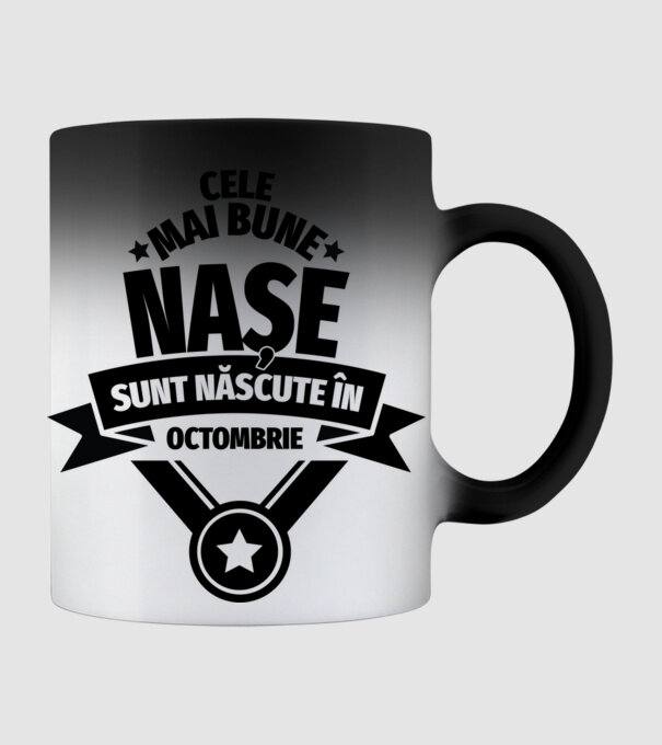 Cele mai bune nașe sunt născute în octombrie. model negru pe tricou