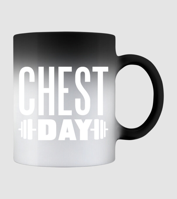 Chest day model negru pe tricou