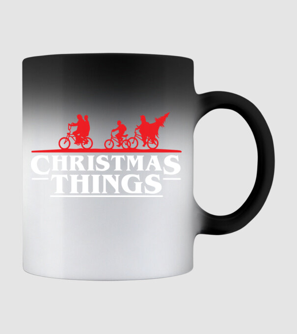christmas things model negru pe tricou