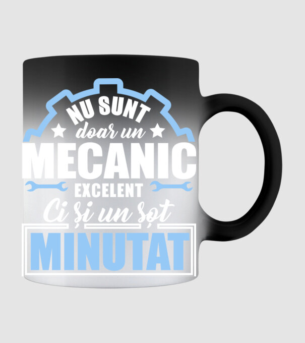 Nu sunt doar un mecanic excelent, ci și un soț minunat! model negru pe tricou