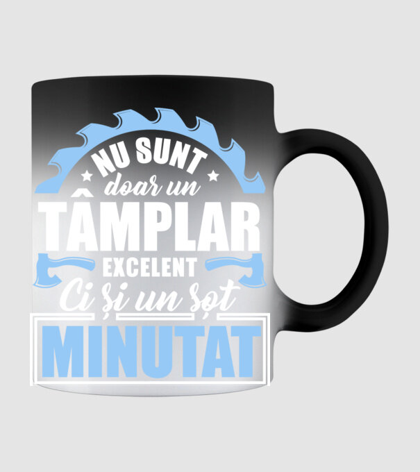 Nu sunt doar un tâmplar excelent, ci și un soț minunat! model negru pe tricou