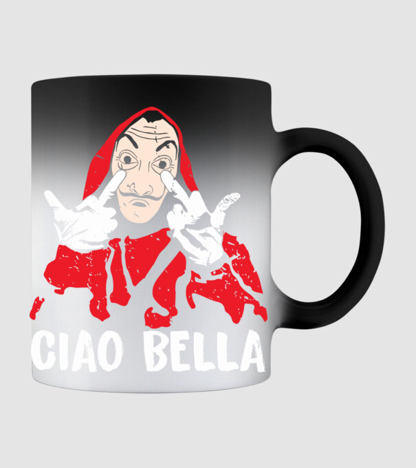 ciao bella dali model negru pe tricou
