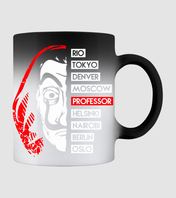 classic logo la casa de papel model negru pe tricou