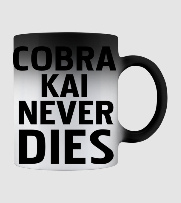 cobra kai never dies model negru pe tricou