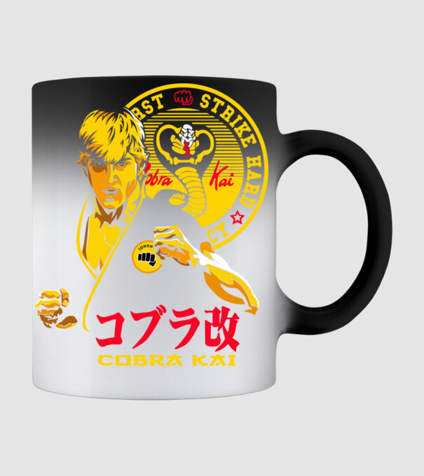 cobra kai poster model negru pe tricou