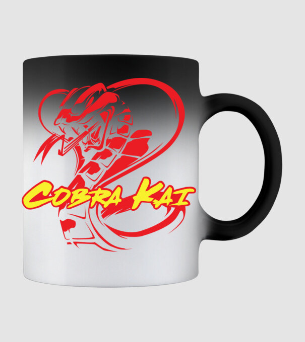 cobra kai simple model negru pe tricou