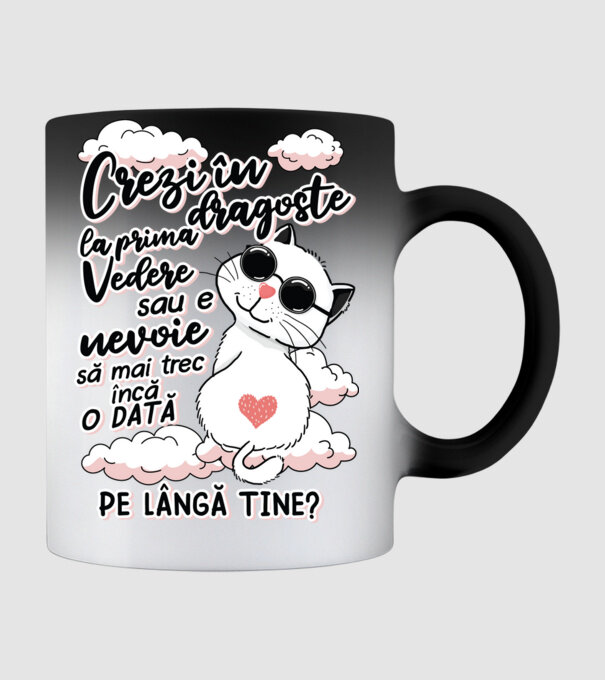 Crezi în dragoste-la prima vedere model negru pe tricou