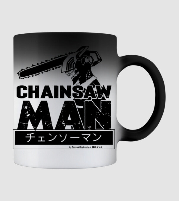 CSM - Chainsaw Man model negru pe tricou