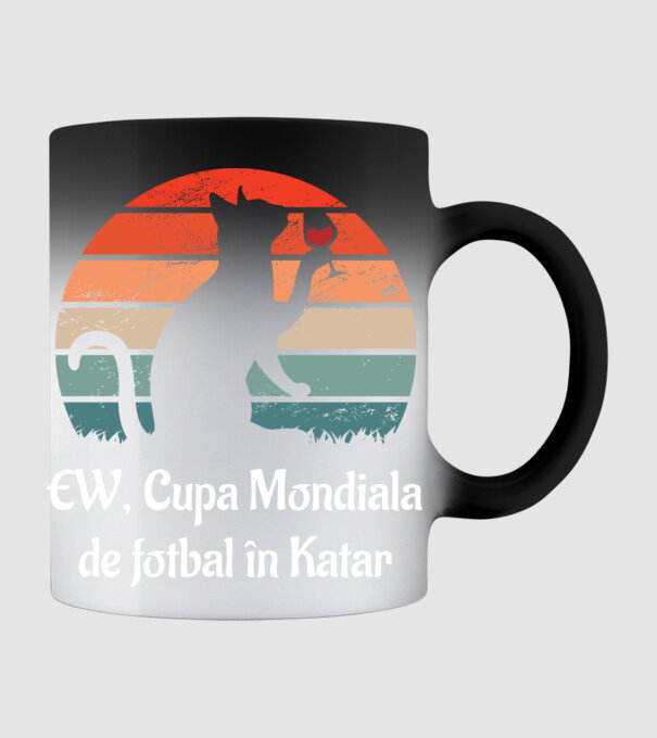 Cupa Mondiala de fotbal în Katar model negru pe tricou
