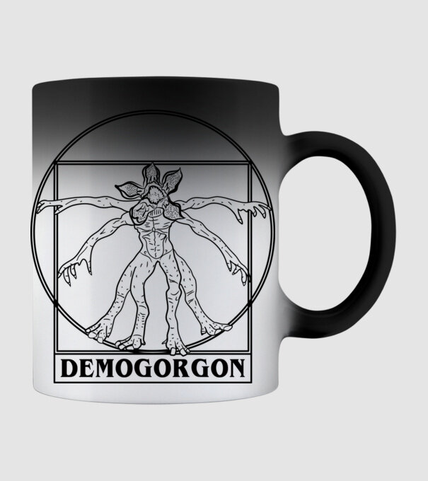 demogorgon da vinci model negru pe tricou