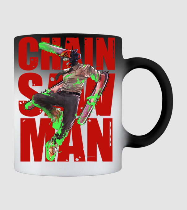 Denji chainsaw man concept model negru pe tricou