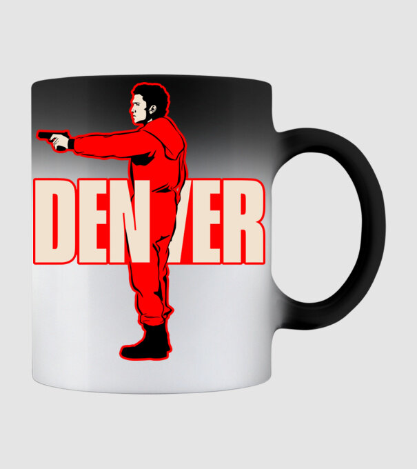 denver la casa de papel model negru pe tricou
