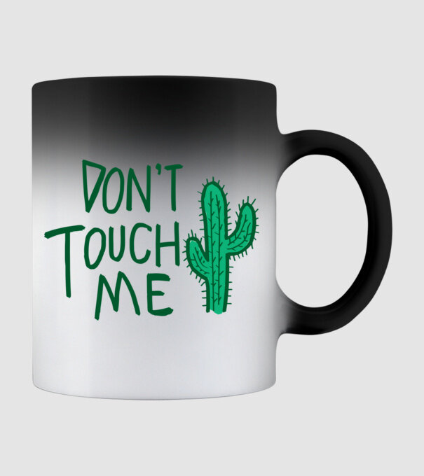 Dont touch me model negru pe tricou