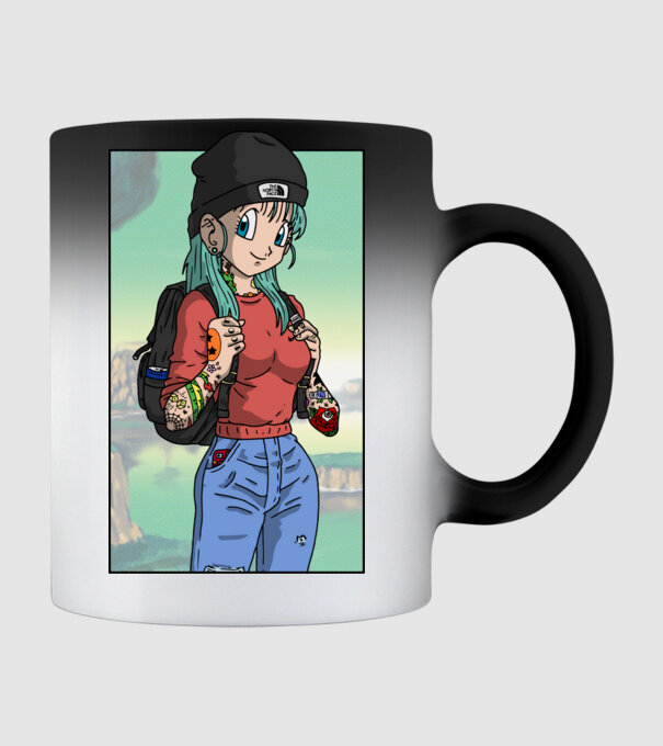 dragon ball bulma model negru pe tricou