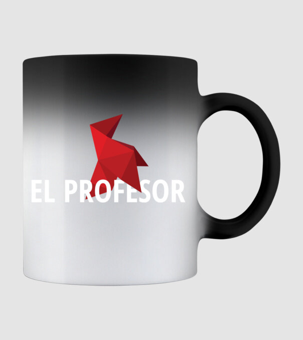 el professor money heist model negru pe tricou