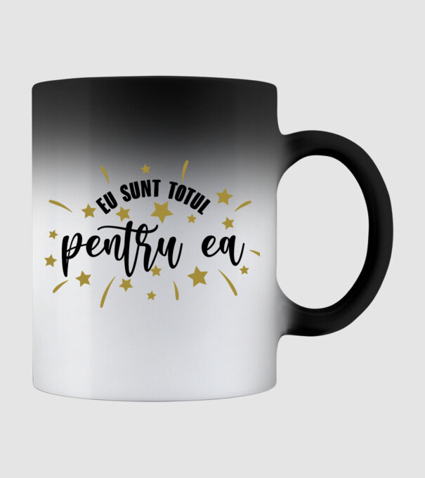 Eu sunt totul pentru el/ ea model negru pe tricou