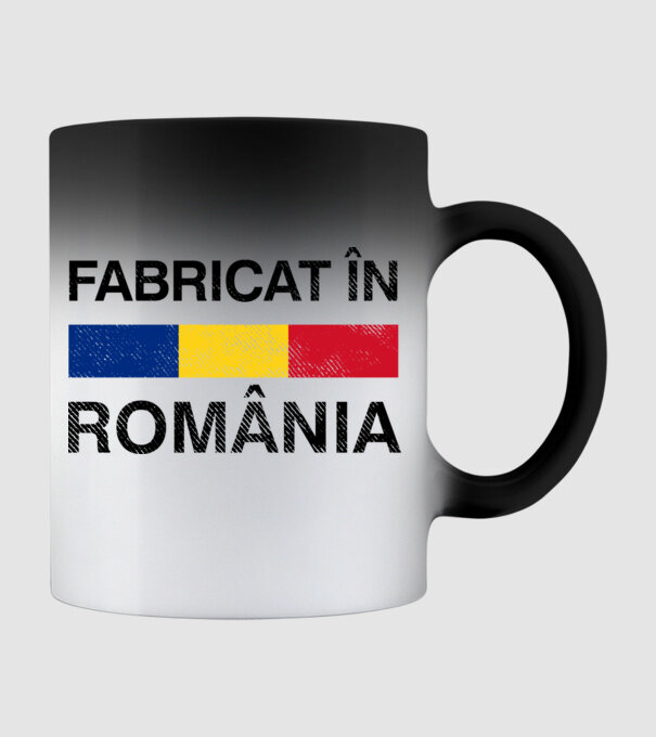 Fabricat în România model negru pe tricou