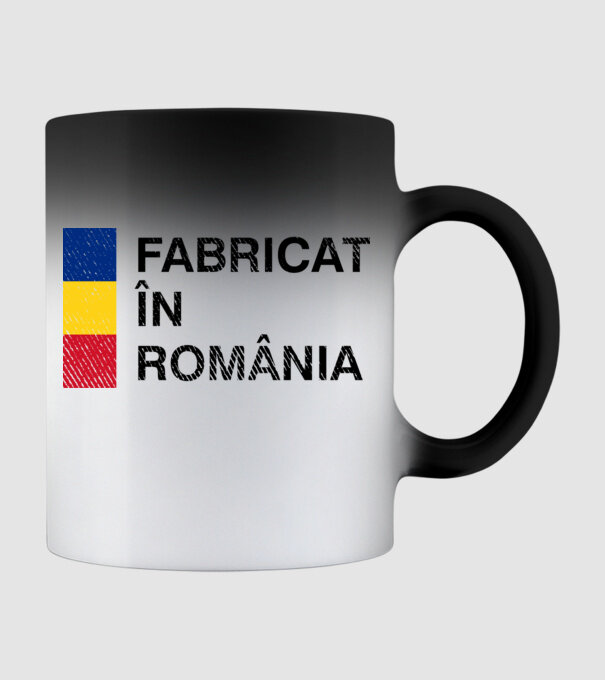Fabricat în România model negru pe tricou