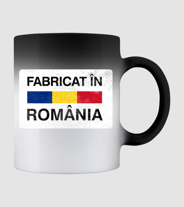 Fabricat în România model negru pe tricou