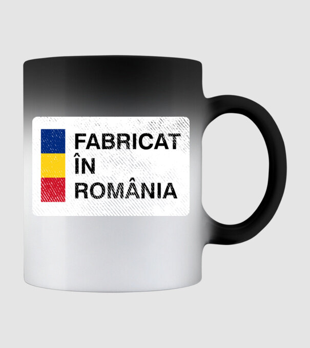 Fabricat în România model negru pe tricou
