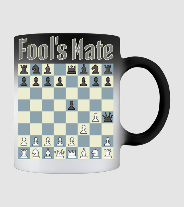 fool's mate model negru pe tricou
