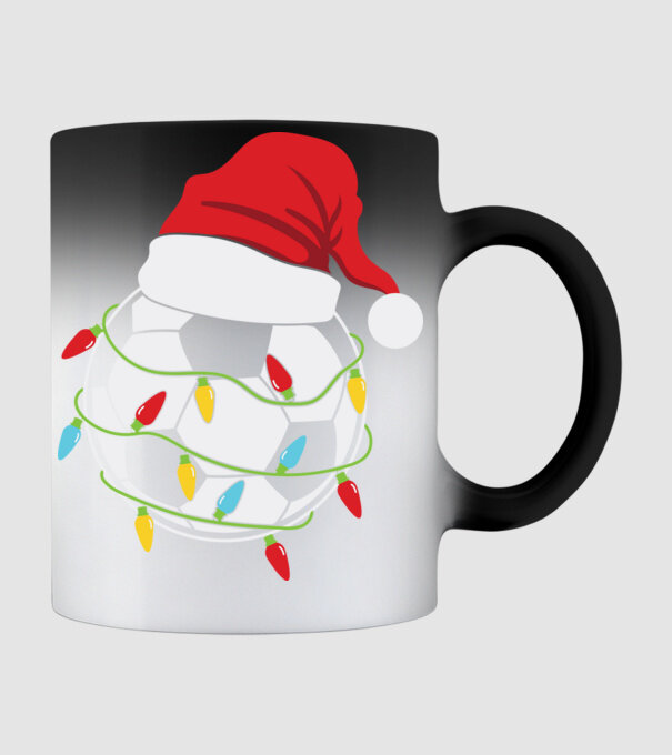 Football christmas model negru pe tricou