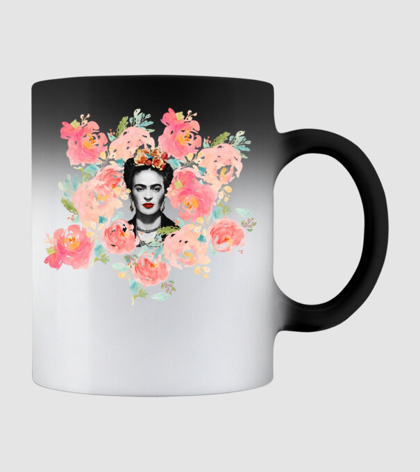 Frida Kahlo 2 model negru pe tricou