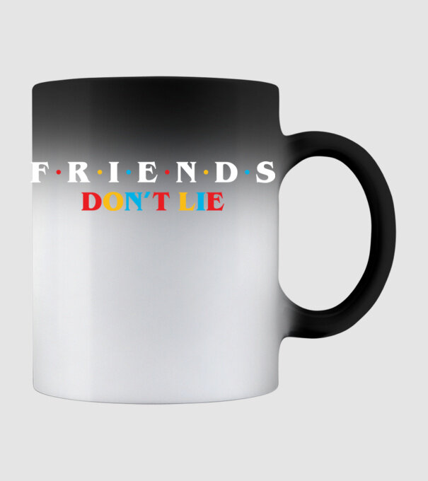 friends dont lie ok model negru pe tricou