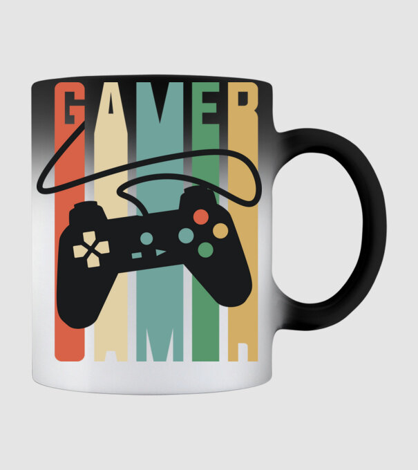 Gamer Controller model negru pe tricou