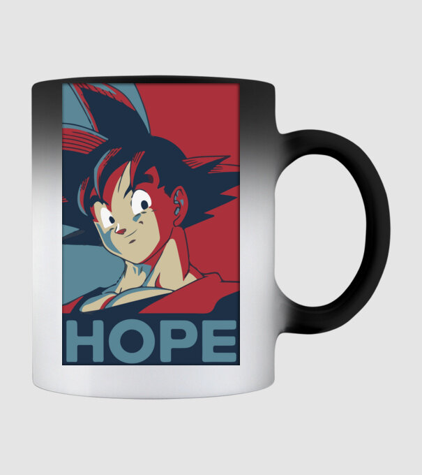 goku hope dragonball model negru pe tricou