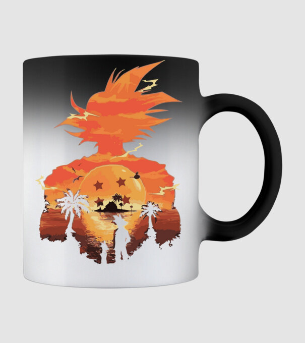 goku sunset 2 model negru pe tricou