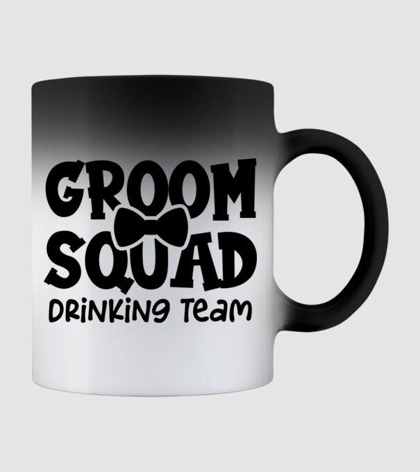 Groom Squad model negru pe tricou