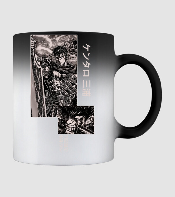 Guts Berserk model negru pe tricou