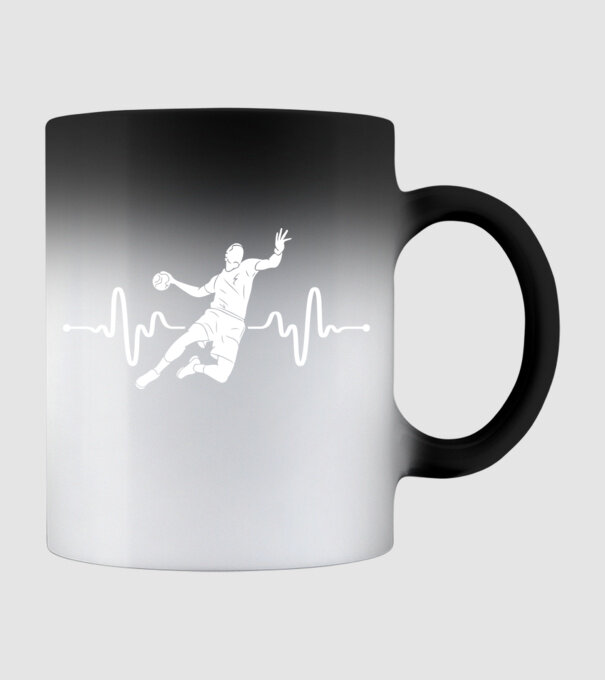 handball heartbeat model negru pe tricou